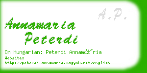 annamaria peterdi business card